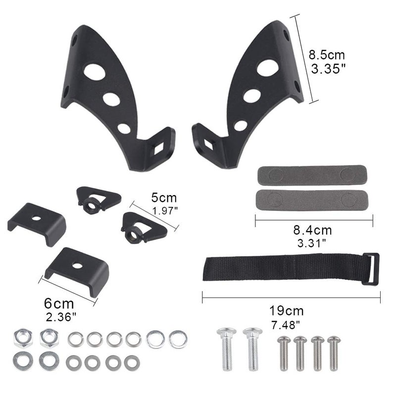 WMPHE Compatible with Jack Mount Hood Hinge/Door Hinge Bracket Jeep Wrangler JK JL JKU 2007 2008 2009 2010 2011 2012 2013 2014 2015 2016 2017 2018 2019 2020 2021 2022 2023 2024 - Image 2
